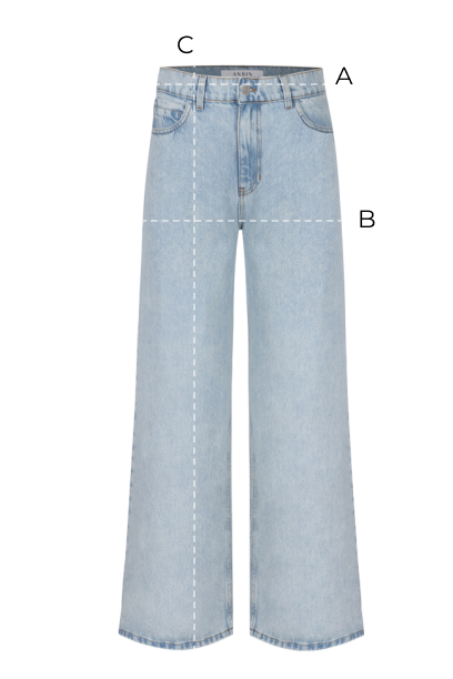 Jeansy Miss Wide Light Blue