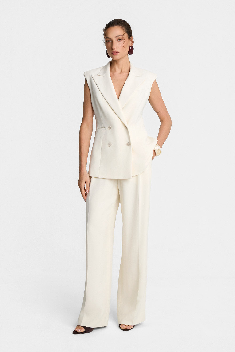 Miss Aria Creme Vest