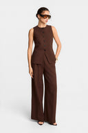 Miss Notte Chocolate waistcoat
