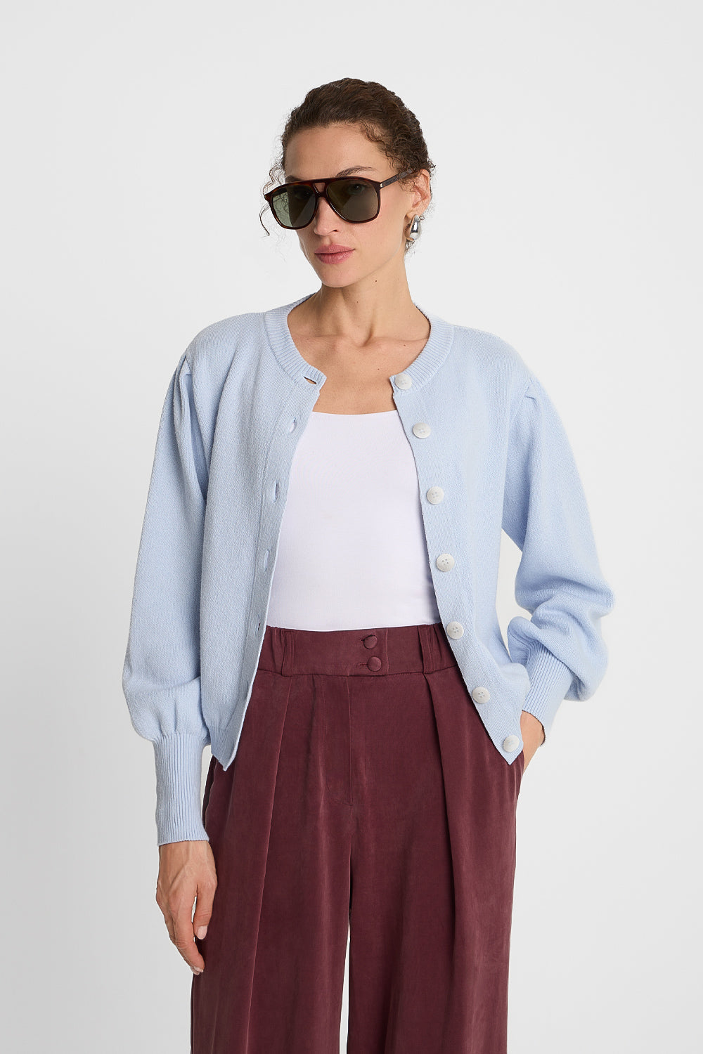 Kardigan Miss Chic Light Blue