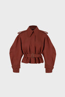 Miss Sheriff Red Brown Jacket