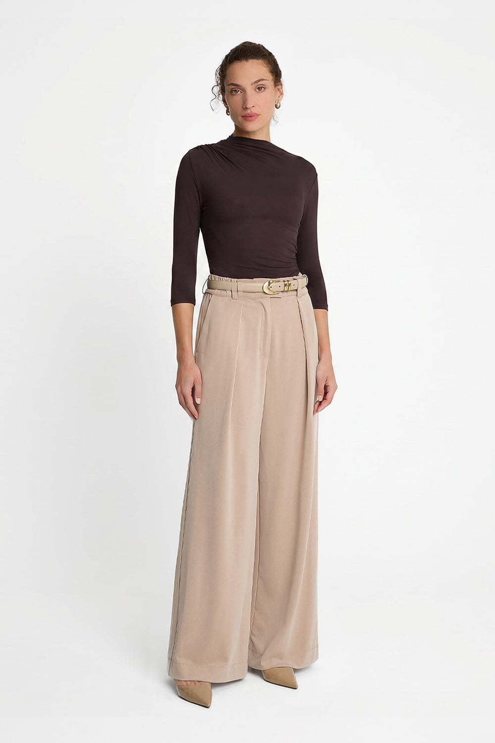 Longsleeve 3/4 Miss Sculptural Dark Chocolate