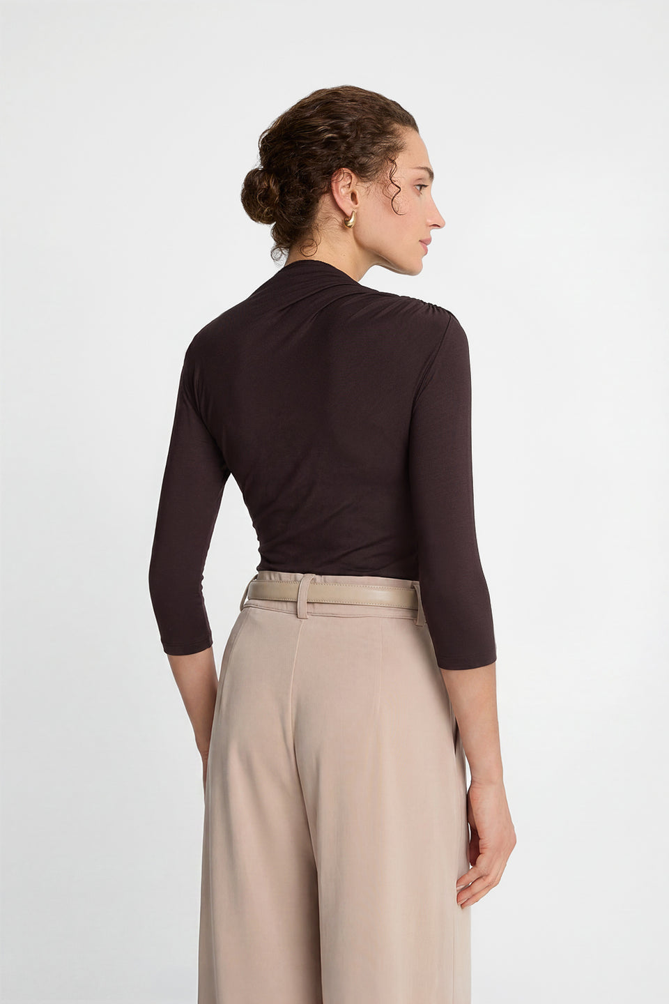 Longsleeve 3/4 Miss Sculptural Dark Chocolate