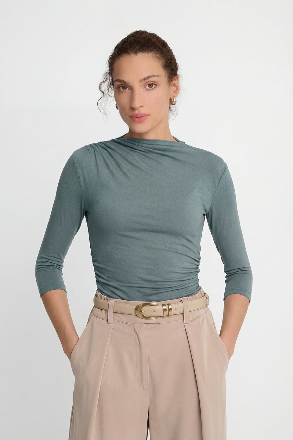 Longsleeve 3/4 Miss Sculptural Olive