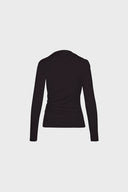 Miss Sculptural Longsleeve in Chocolate