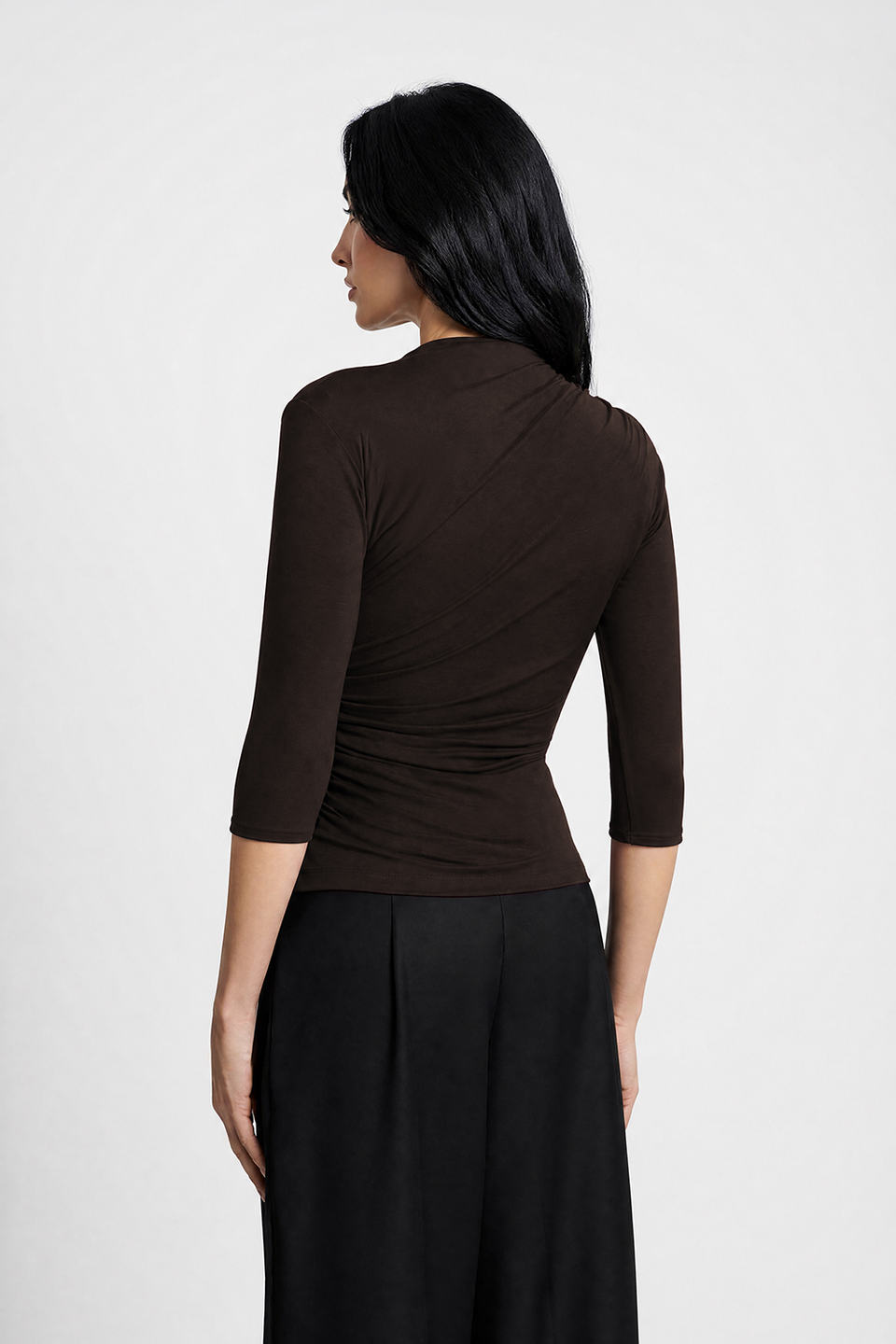 Longsleeve 3/4 Miss Sculptural Dark Chocolate