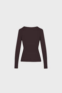 Miss Walles Chocolate Long-sleeved Top