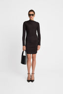 Miss Sculptural Kleid in Dark Chocolate
