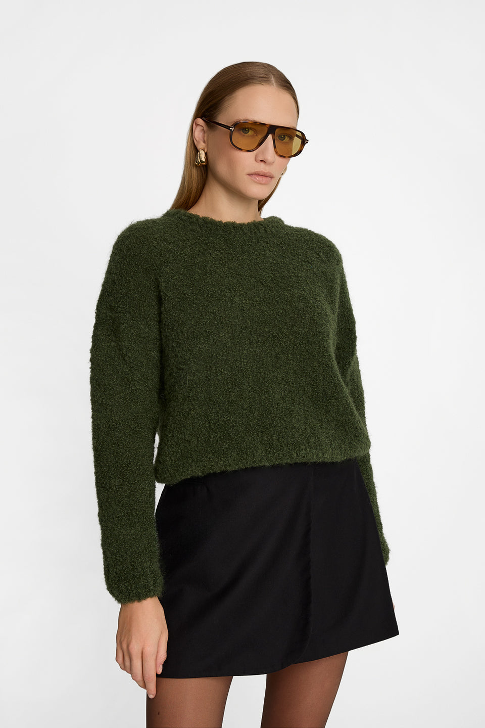 Sweter Miss Fluffy Olive