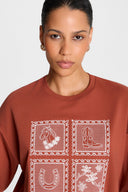 T-shirt Miss Rustic Red Brown