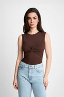 Top Miss Draped Chocolate