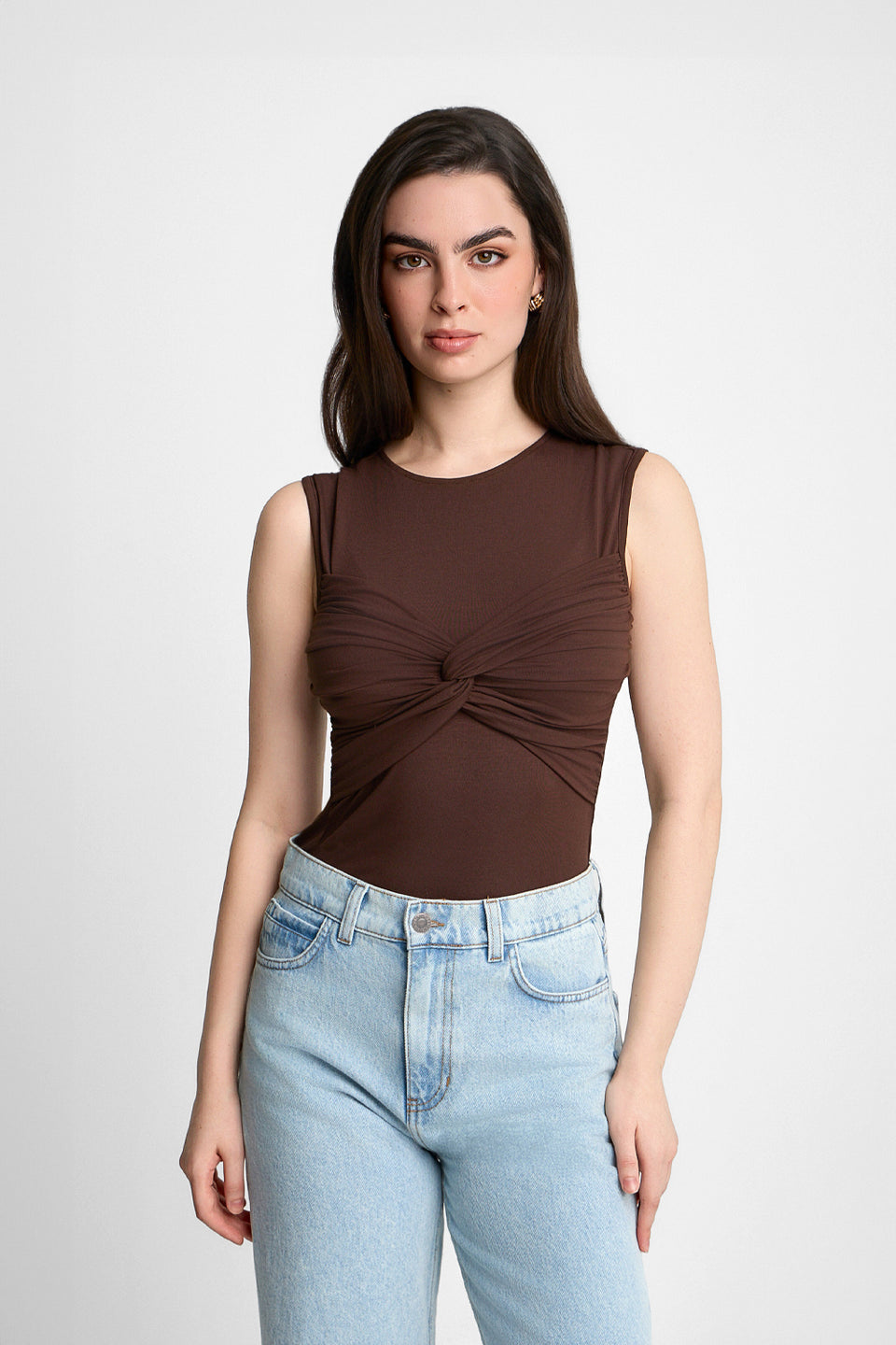 Top Miss Draped Chocolate