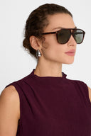 Top Miss Pleated Burgundy