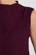 Top Miss Pleated Burgundy