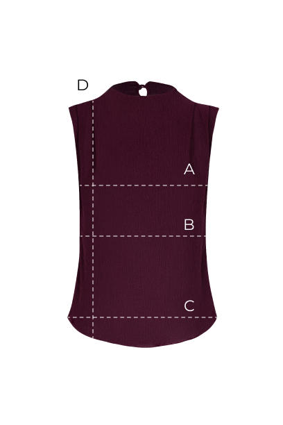 Top Miss Pleated Burgundy
