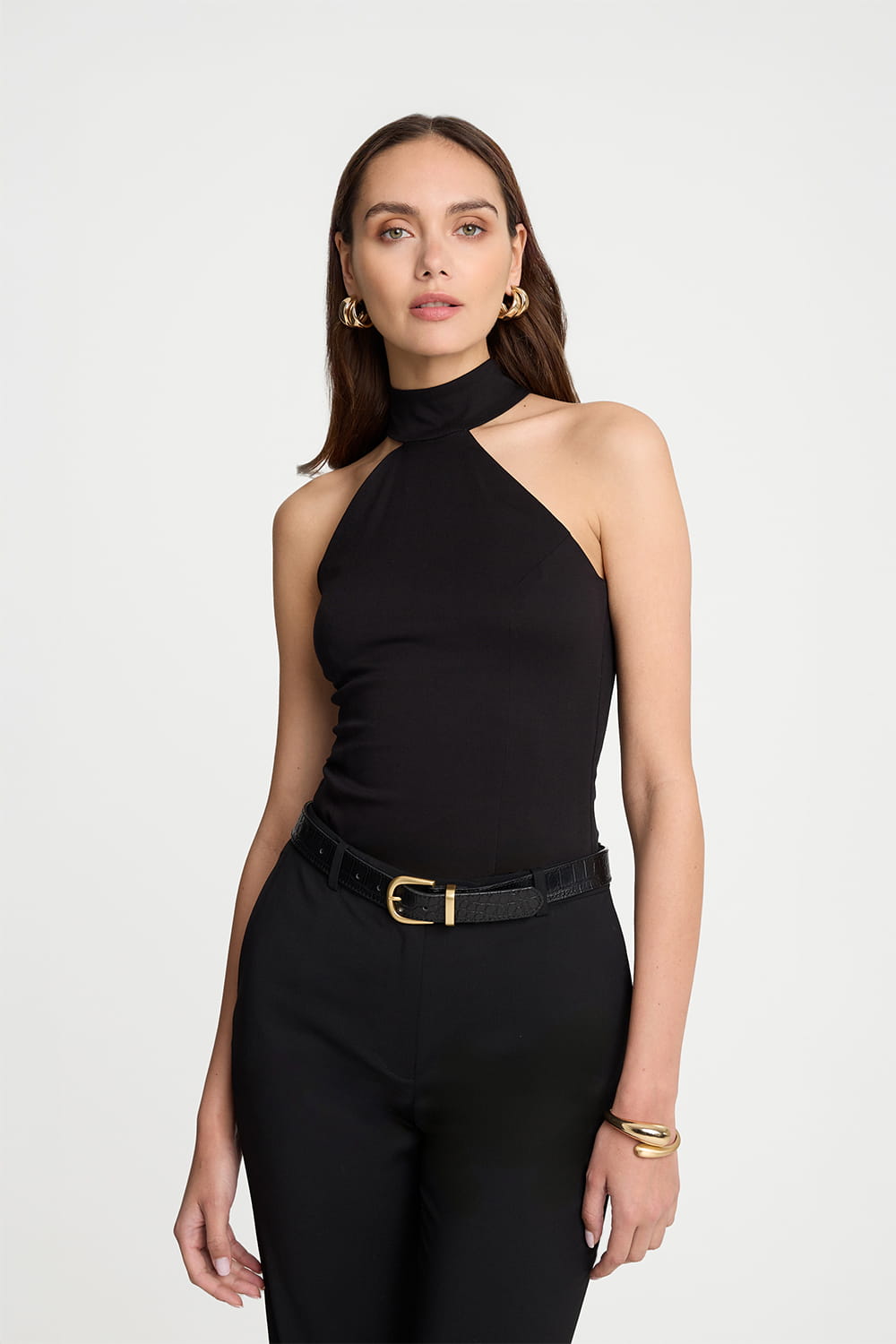 Miss Poised Top in Black