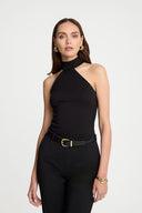 Miss Poised Top in Black