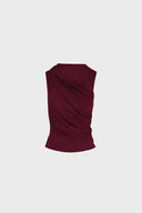Top Miss Sculptural Burgundy
