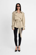 Miss Rene Beige Trench Coat